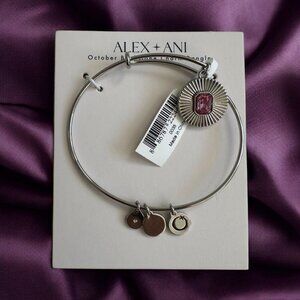 ALEX & ANI October Birthstone Bangle Bracelet NEW with tags